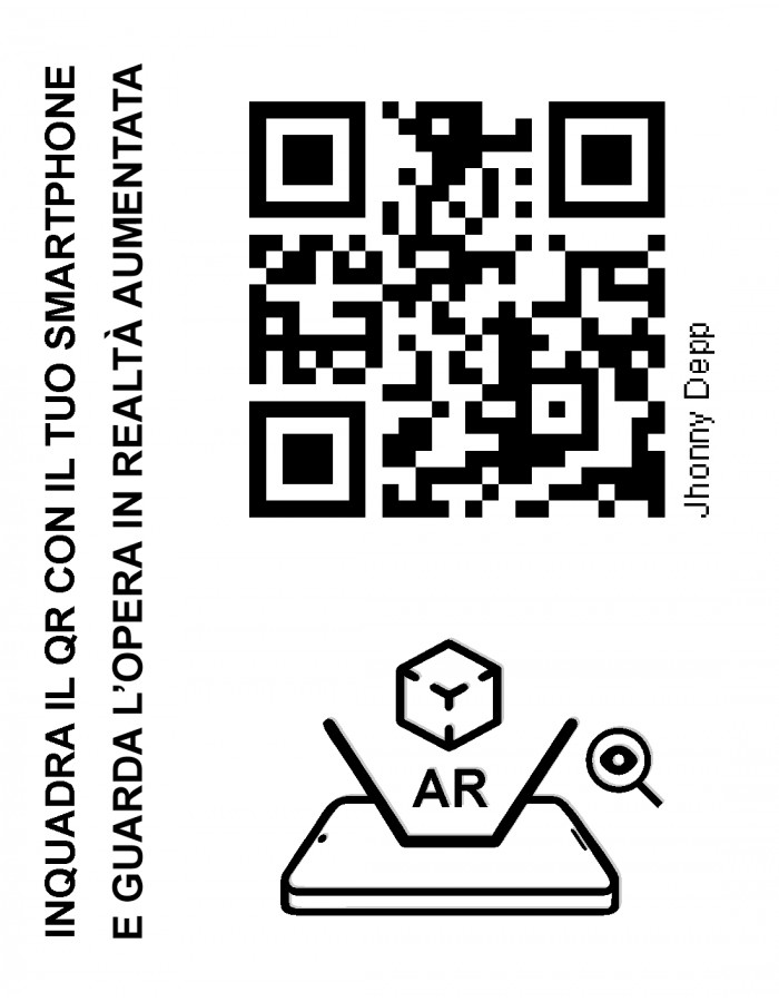 QR code per AR dell'opera "Jhonny Depp" di Anna Bianchi"